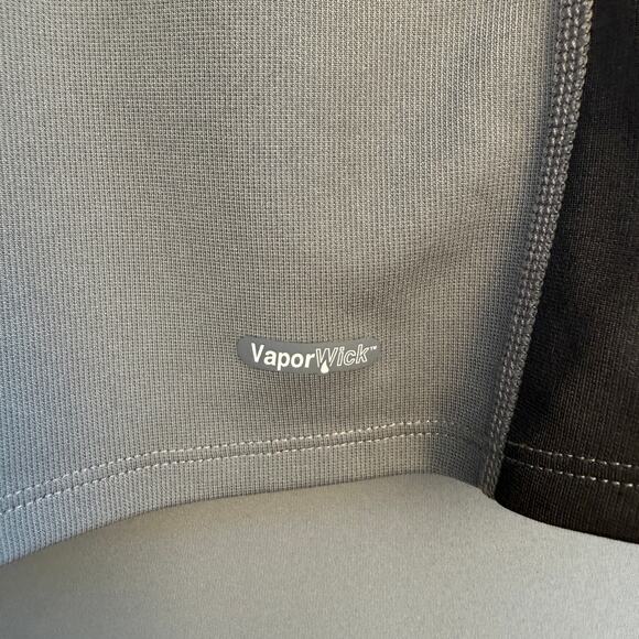 Mens North Face 1/2 zip vapor wick long sleeve gray shirt - 2 tone - mock neck L - Picture 2 of 8